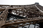 Paris - Low angle view of Eiffel tower