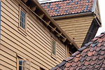 Bergen - Rooftops and wood houses at Bryggen