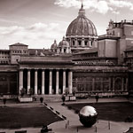 Vatican - Sfera con sfera and St. Peter's Basilica