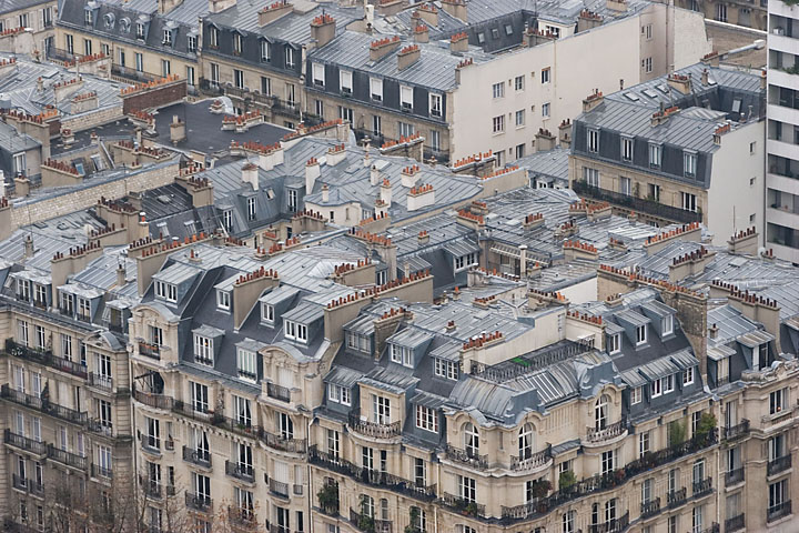 Haussmanian rooftops - France/Île de France - Paris - November 2004 - Architecture