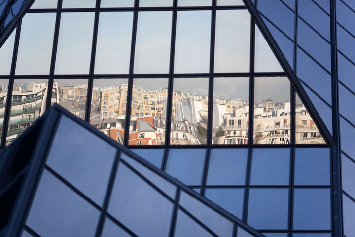 Reflection on the Dexia Tower - France/Île de France - Paris - December 2010 - Paris