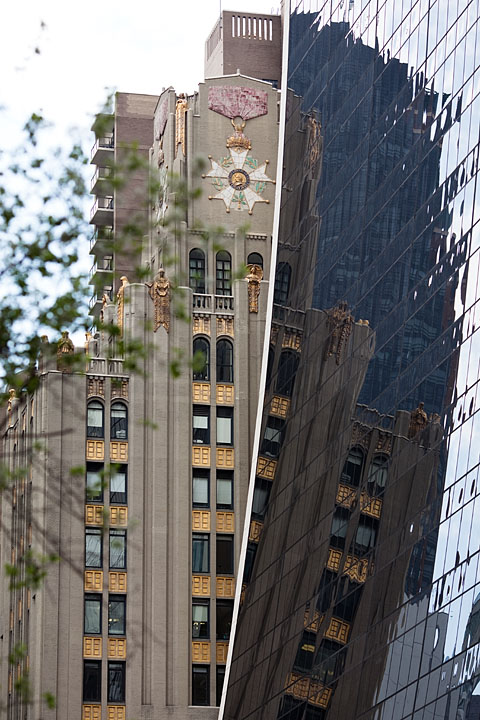 Curtiss-Wright Building se réfléchissant sur le Solow Building - USA/New-York - New-York City - avril 2011 - Graphique