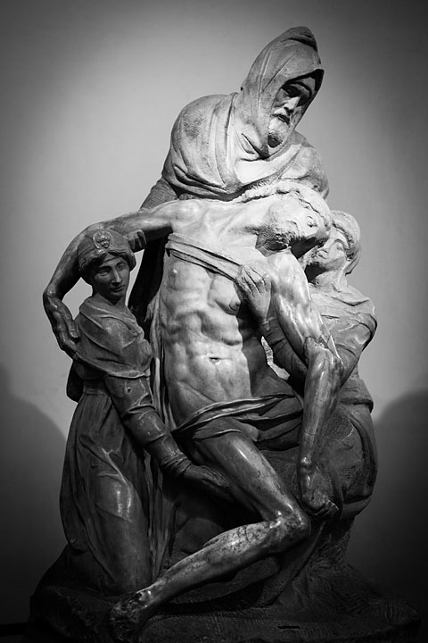 La Pietà aux quatre figures de Michel-Ange - Italie/Nord - Firenze - août 2013 - Noir & Blanc